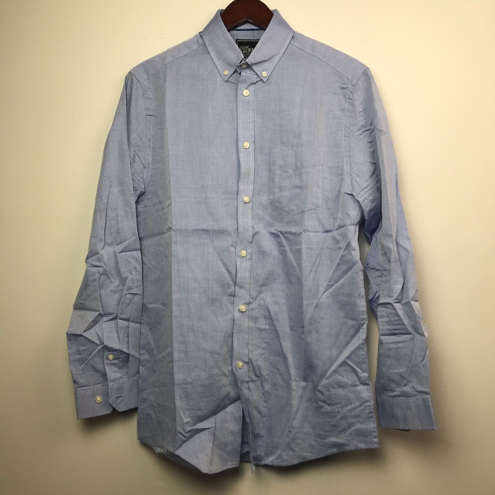 JACHS Blue Chambray Button Down 34/35L - Picture 3 of 9